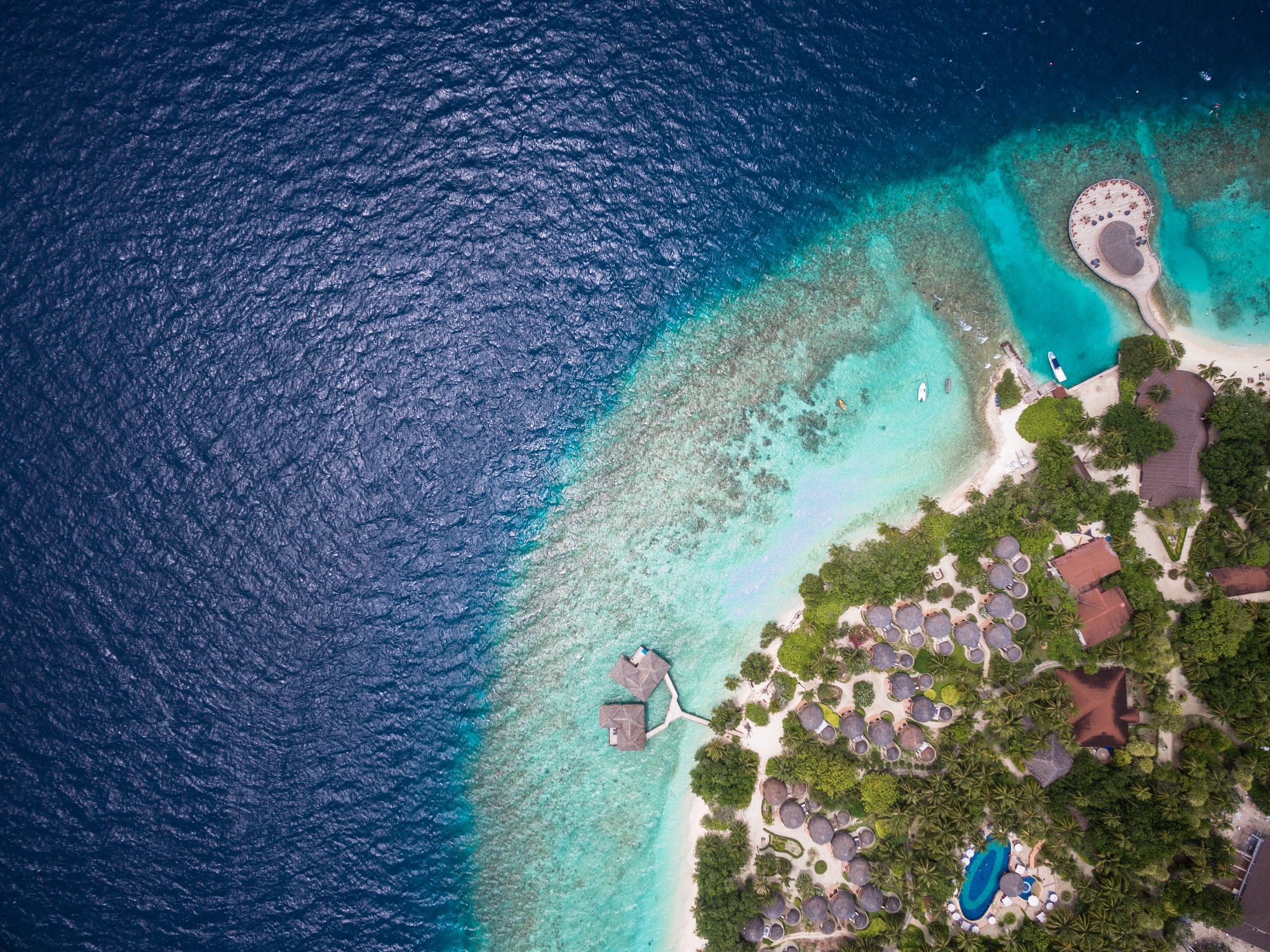 Aerial View of Jacuzzi Beach Villas 